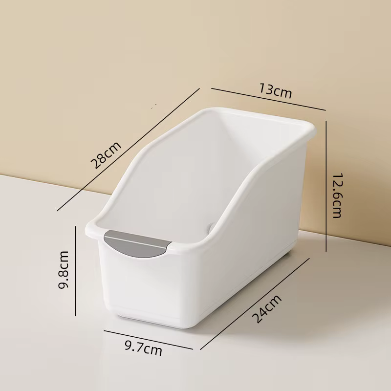 Ensemble de bacs de rangement en plastique incurvés - Boîtes d'organisation polyvalentes pour les pr