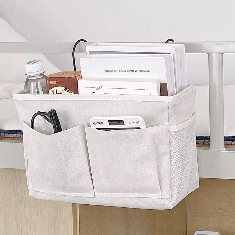 Nouvelle corbeille de rangement suspendue, support de rangement pour télécommande, étagère de lit, s