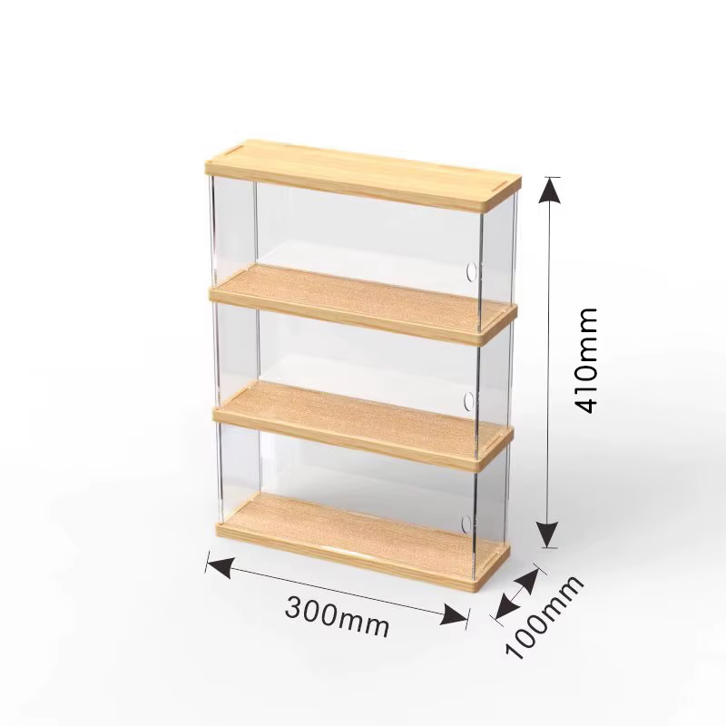 Boîtes de rangement modernes simples faites à la main, boîtes aveugles à porte transparente, bacs de