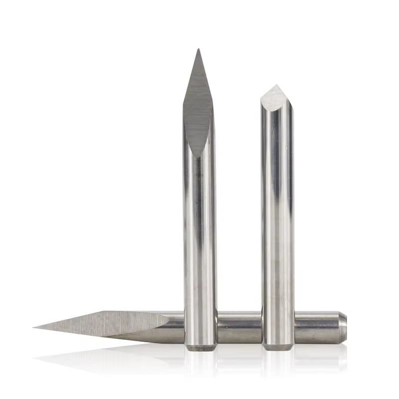 10 pièces CNC gravure peu 3 bord pyramide gravure Bits 3.175mm tige 20-90D carbure fin MillCNC route