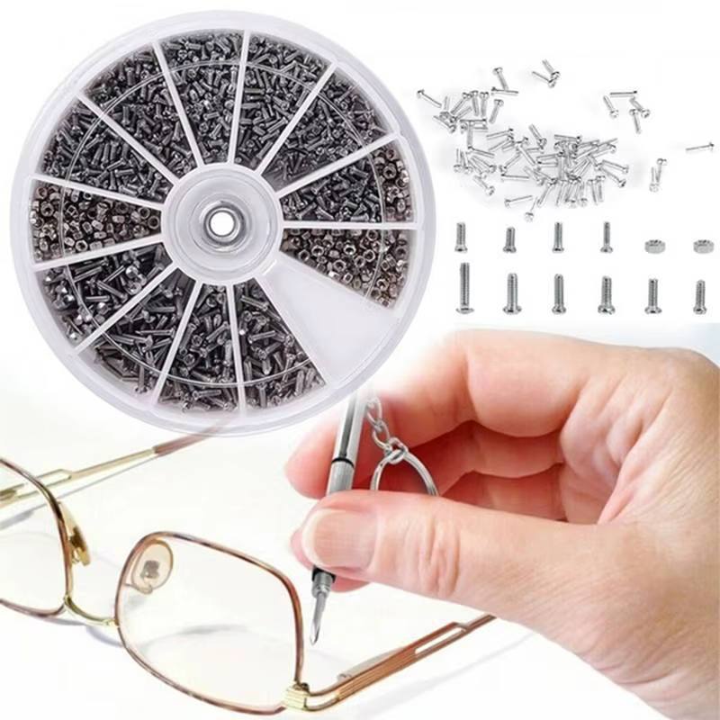 Kit d'assortiment d'écrous et de petites vis, 12 types de vis M1 M1.2 M1.4 M1.6 pour montres, outils