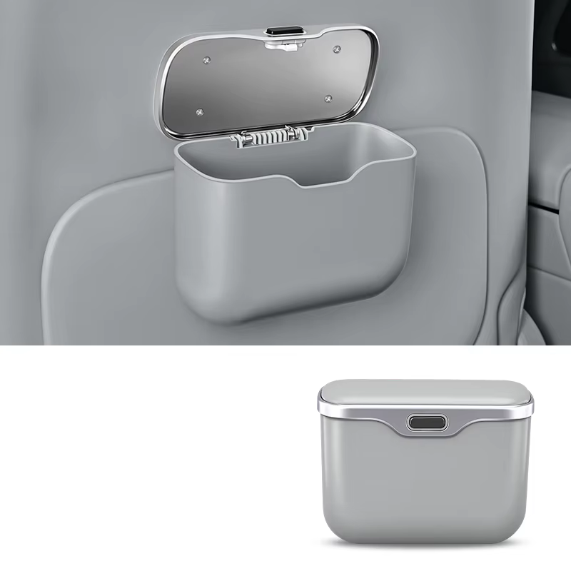 Poubelle de rangement couverte pour voiture, boîte à déchets scellée anti-odeur, bac de rangement po