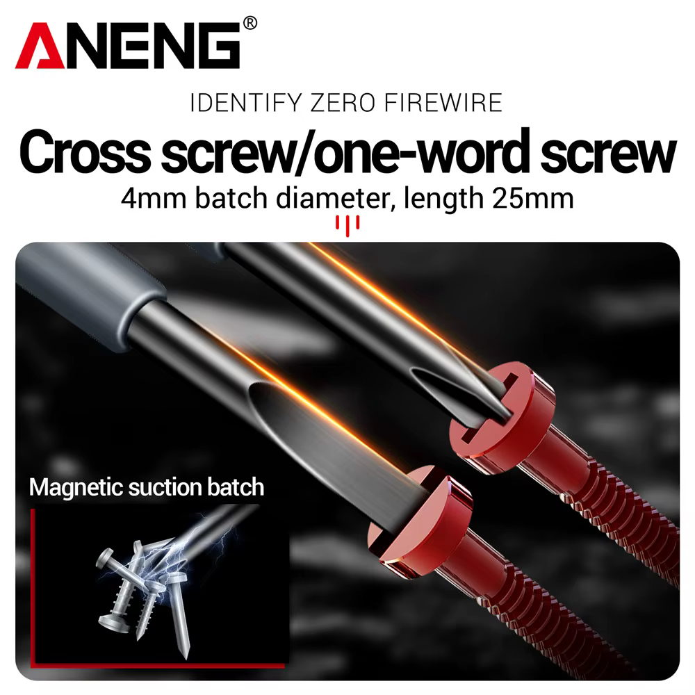 ANENG B05 mot/tournevis croisés indicateur d'ampoule néon compteur stylo électrique isolé électricie