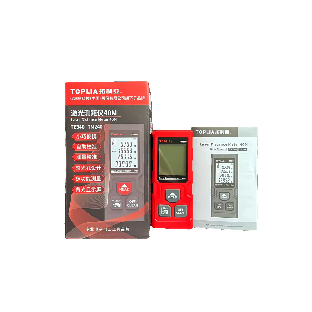 Télémètre laser TOPLIA TM240 40M, ruban à mesurer laser, règle électronique, outil de mesure utile, 