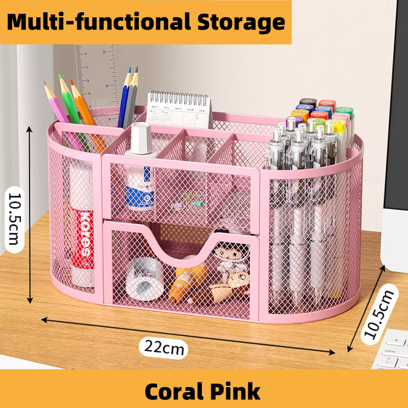 Porte-stylo en métal créatif Simple boîte de rangement de papeterie porte-stylo décoration de bureau