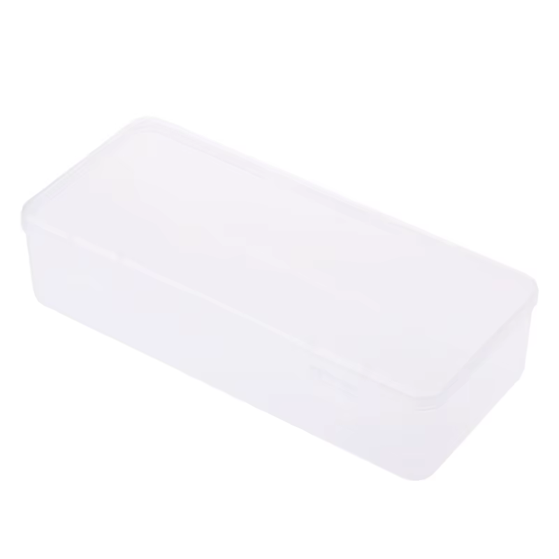 Boîte de rangement rectangulaire en plastique transparent, conteneur de bijoux, étui à perles, 23.4x