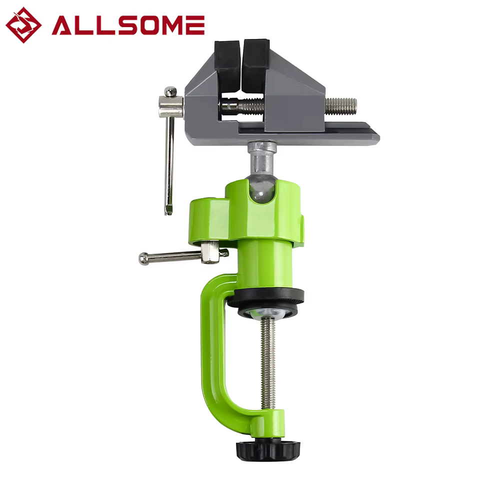 ALLSOME – étau de Table universel en aluminium de 3 pouces, pivotant à 360 degrés, pour établi, pinc