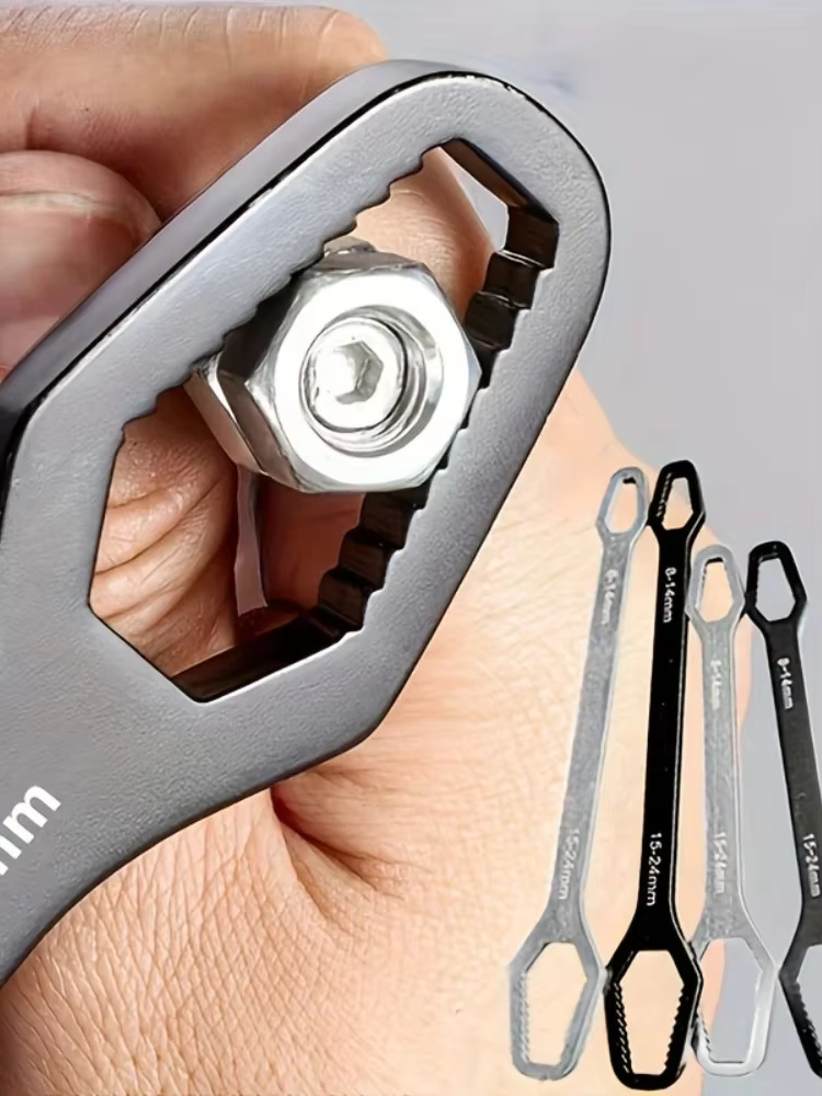 Clé universelle à Double extrémité, clé de réparation d'écrous à vis auto-serrant de 3 à 17mm, clé à