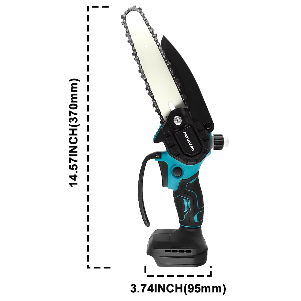PATUOPRO Scie électrique sans fil de 6 pouces, tronçonneuse sans balais, outils de jardinage portati