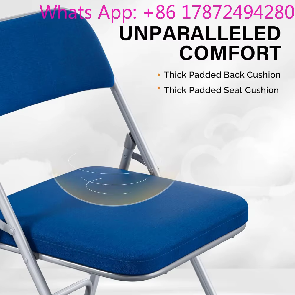 Chaises pliantes rembourrées avec coussin d'assise épais, chaises pliantes durables et extra confort