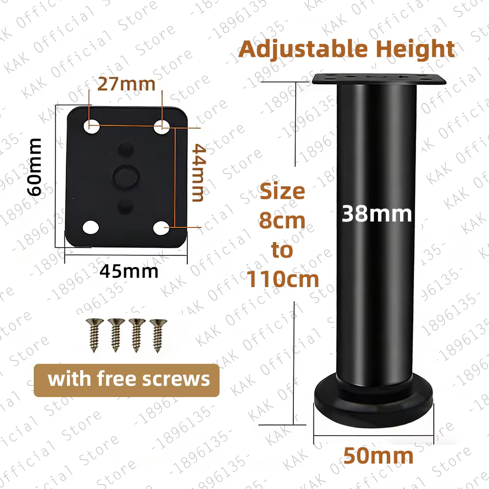 KAK 2 pieds de support réglables, pieds de meubles, colonnes de support de table extensibles, utilis