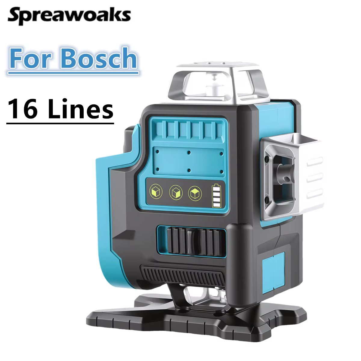 Pour batterie Bosch 18V, niveau laser 16 lignes 4D 360° °   Outil électrique autonivelant horizontal