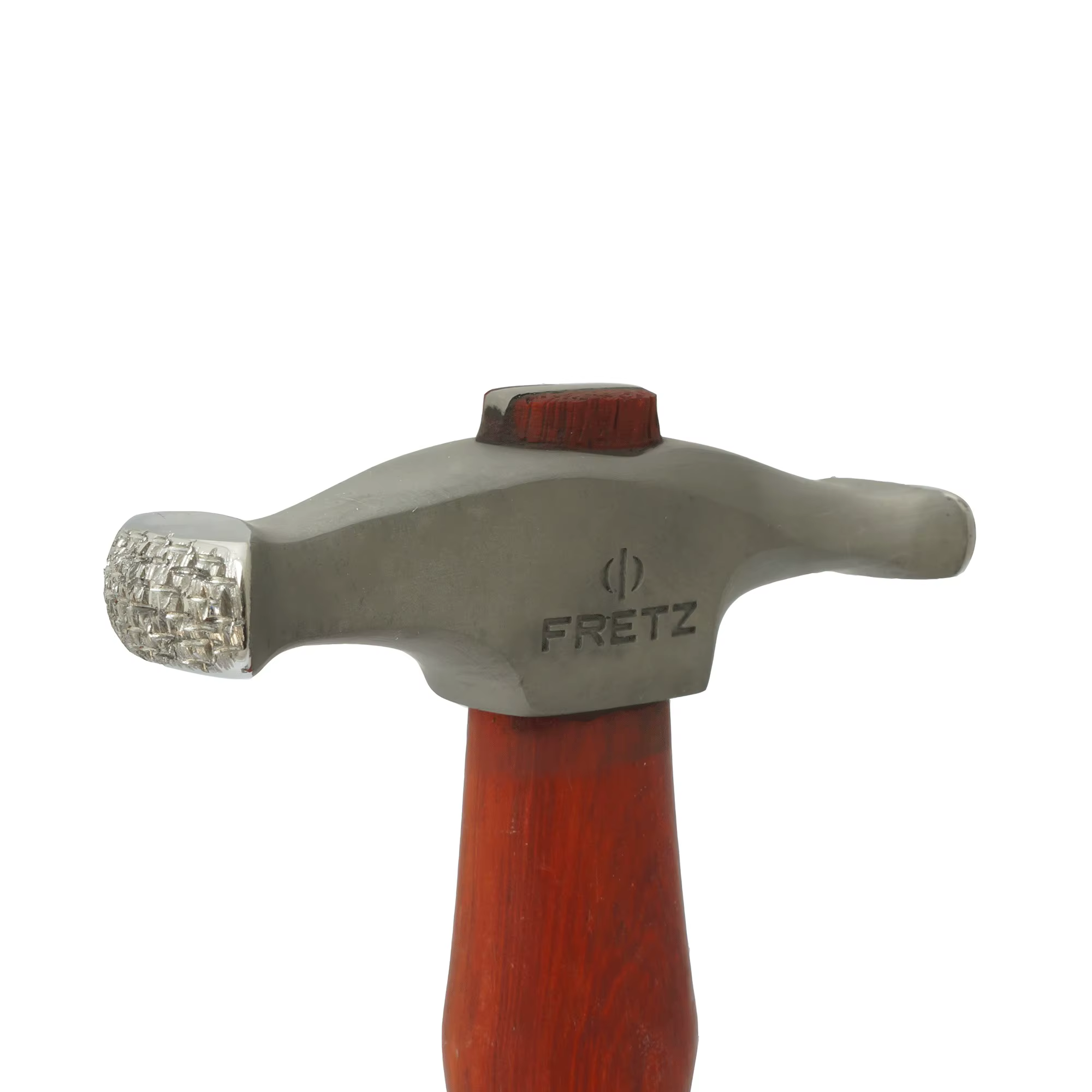 Marteau à tête large incurvée Fretz HMR-14B en soie brute, design à pointe croisée, pour la texturat