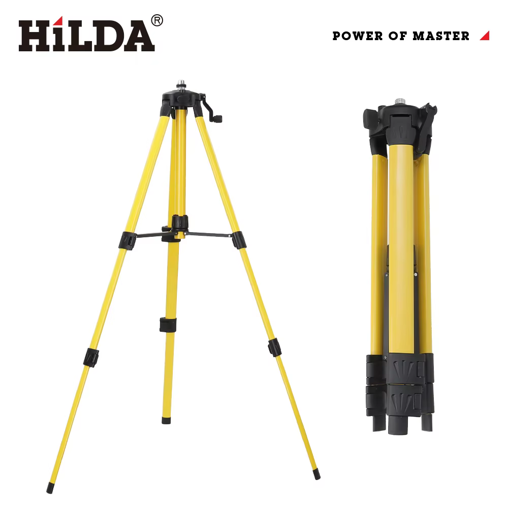 HILDA trépied de niveau Laser 1.2M/1.5M 5/8 pouces hauteur réglable trépied en feralliine épaisse Ba
