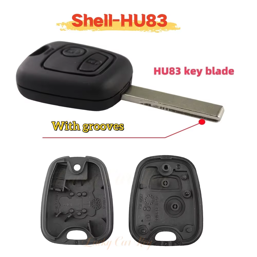Clé de voiture porte-bonheur 433MHz ID46 PCF7961, 2 boutons, pour Peugeot 107 206 207 307 407, citro
