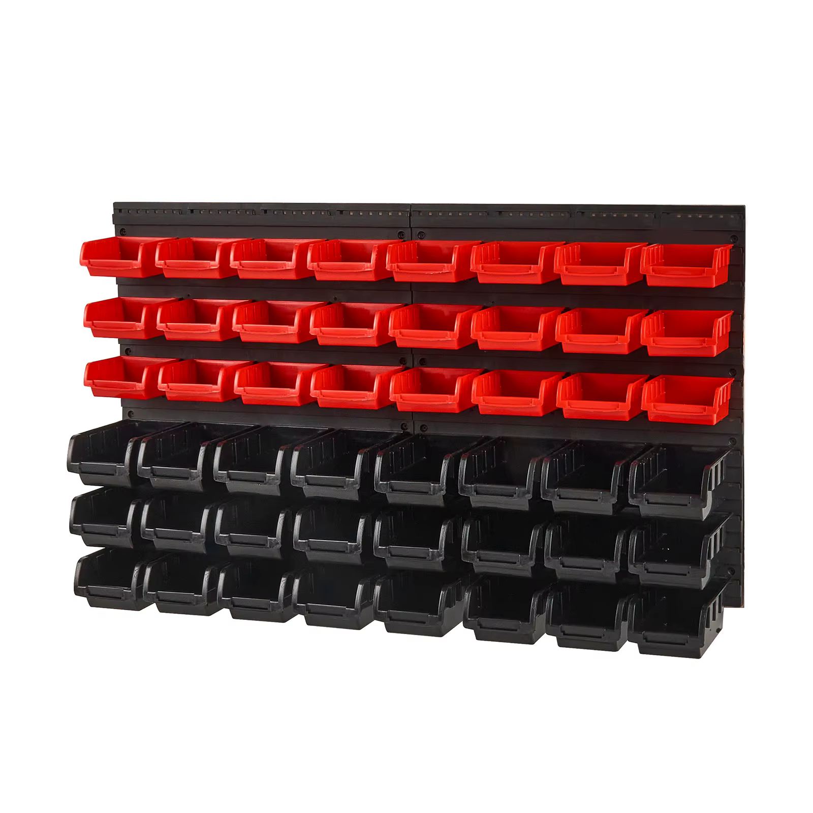 SucceBuy 48 pièces bacs de rangement de pièces conteneurs de Garage fixés au mur avec panneaux murau