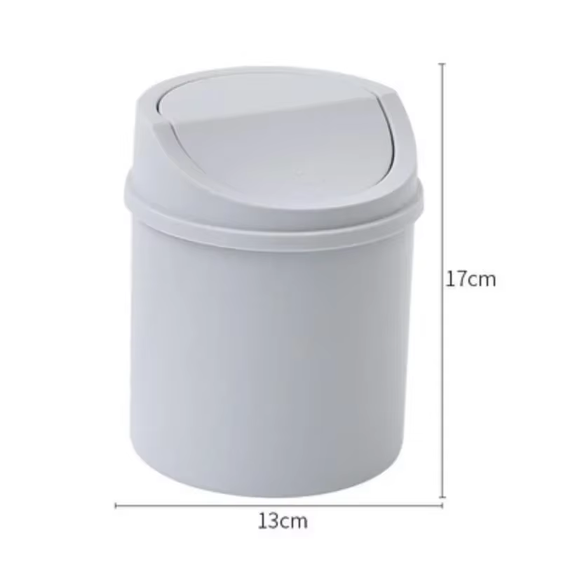 Mini poubelle de bureau, petit Tube avec couvercle, poubelle de chambre à coucher, boîte de rangemen