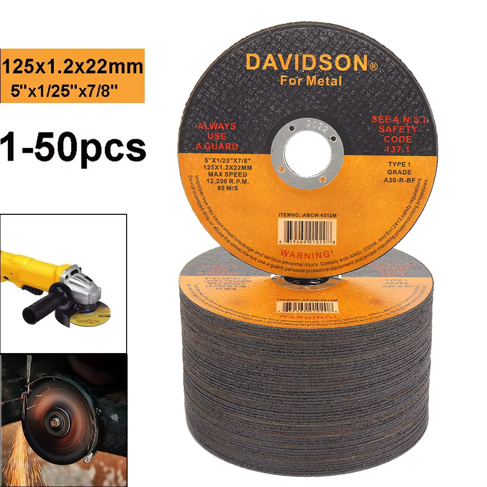 Disque de coupe en métal de 125mm, coupe-Fiber de 5 pouces, résine renforcée, lame de scie circulair
