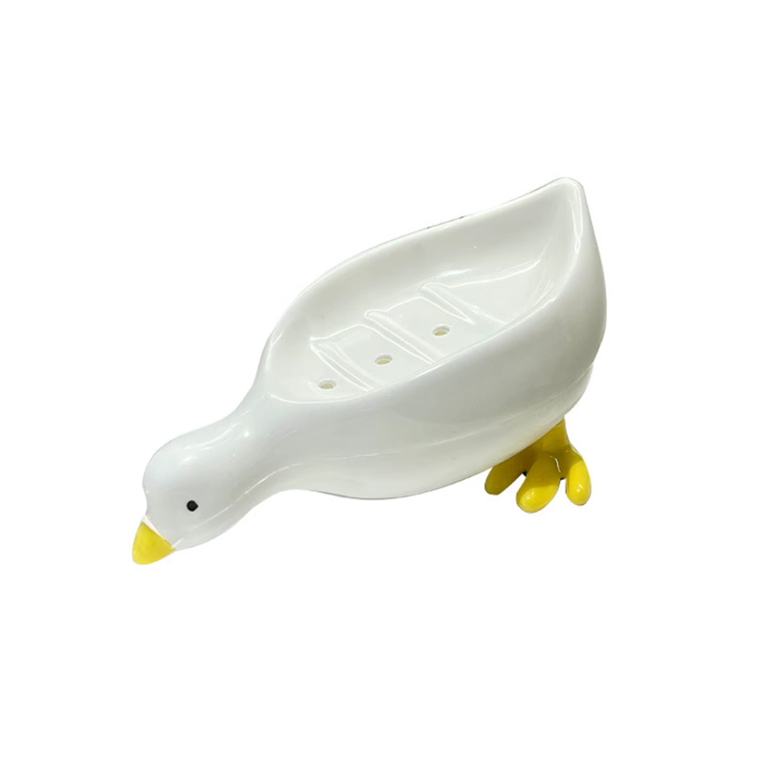Support à savon auto-drainant en forme de canard mignon et créatif pour douche, salle de bain, cuisi