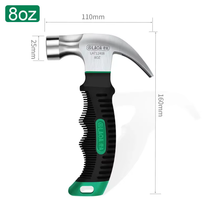LAOA-Mini marteau à griffes 8OZ, marteau à ongles, poignée non ald, petit outil domestique portable,