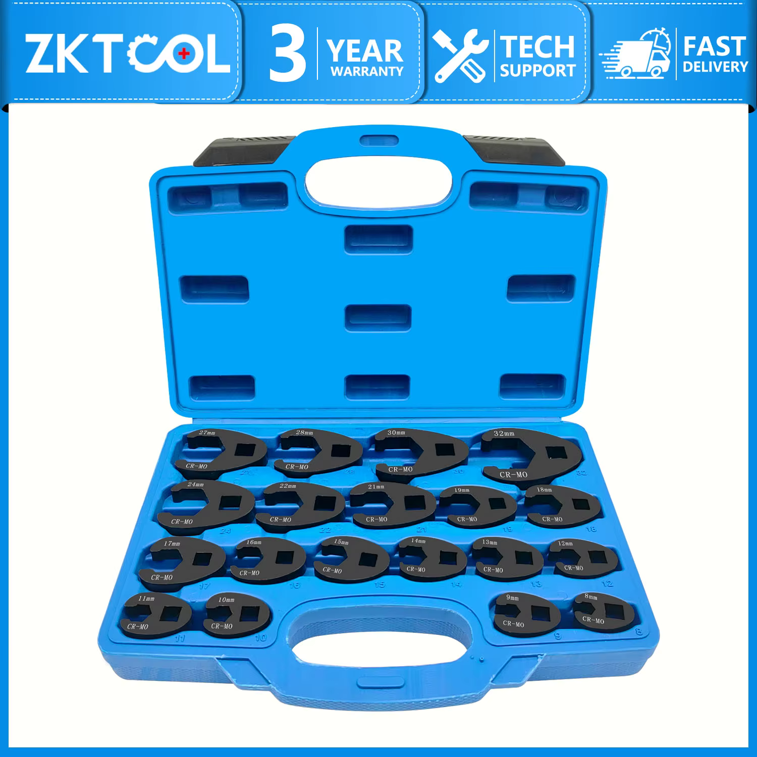 Ensemble de Clés à Extrémité Ouverte pour Tuyau Multifonctions, Outils de Mesure, Taille 8 à 32mm, É