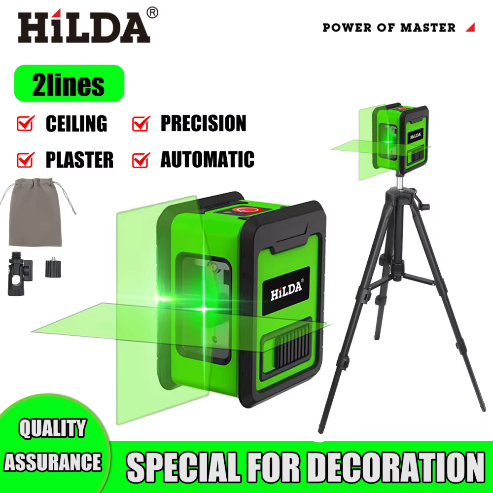HILDA niveau Laser 2 lignes croix niveau vert Laser niveau Laser à niveau horizontal et vertical aut