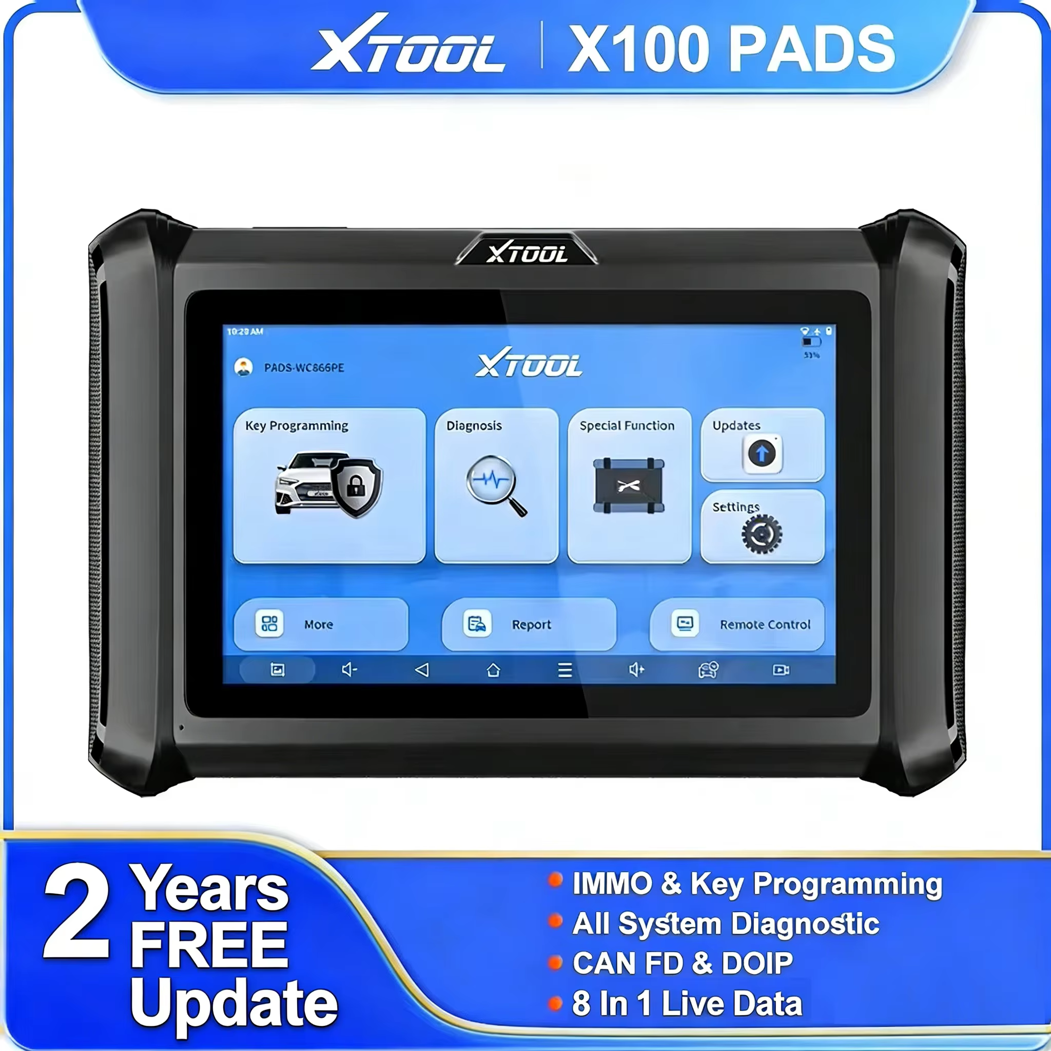 XTOOL X100 PADS Outil de diagnostic de programmation de clé IMMO de voiture Lire le code PIN de la c