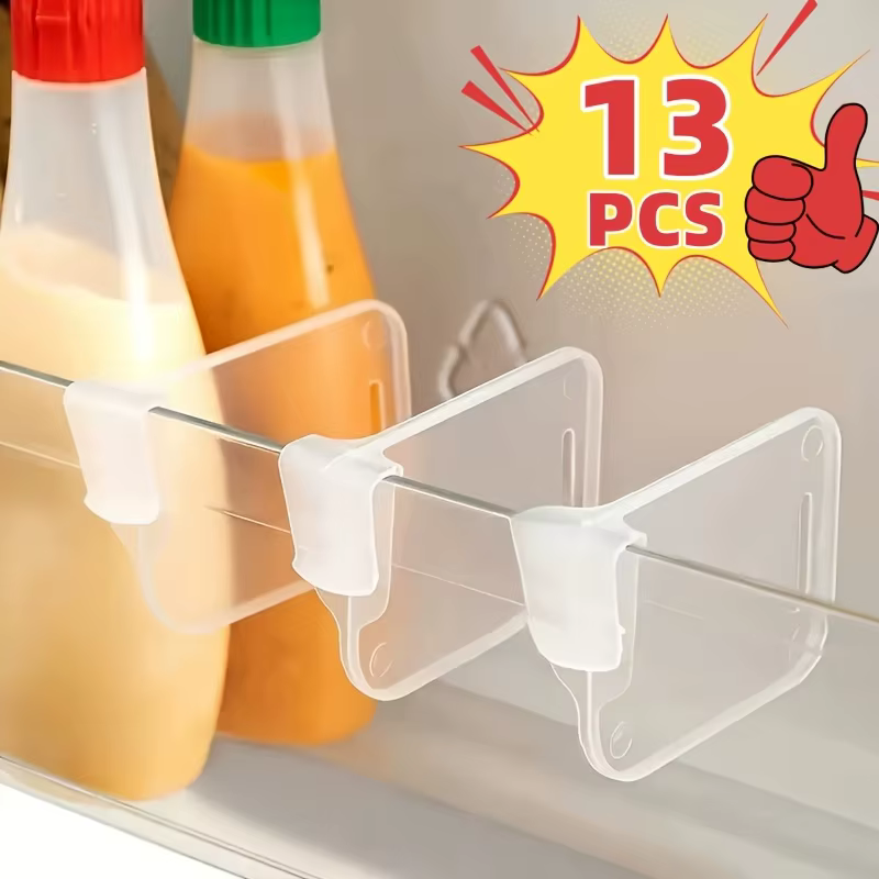 13 pièces de séparateurs de rangement pour porte latérale de réfrigérateur, réglables, épaissis, tra