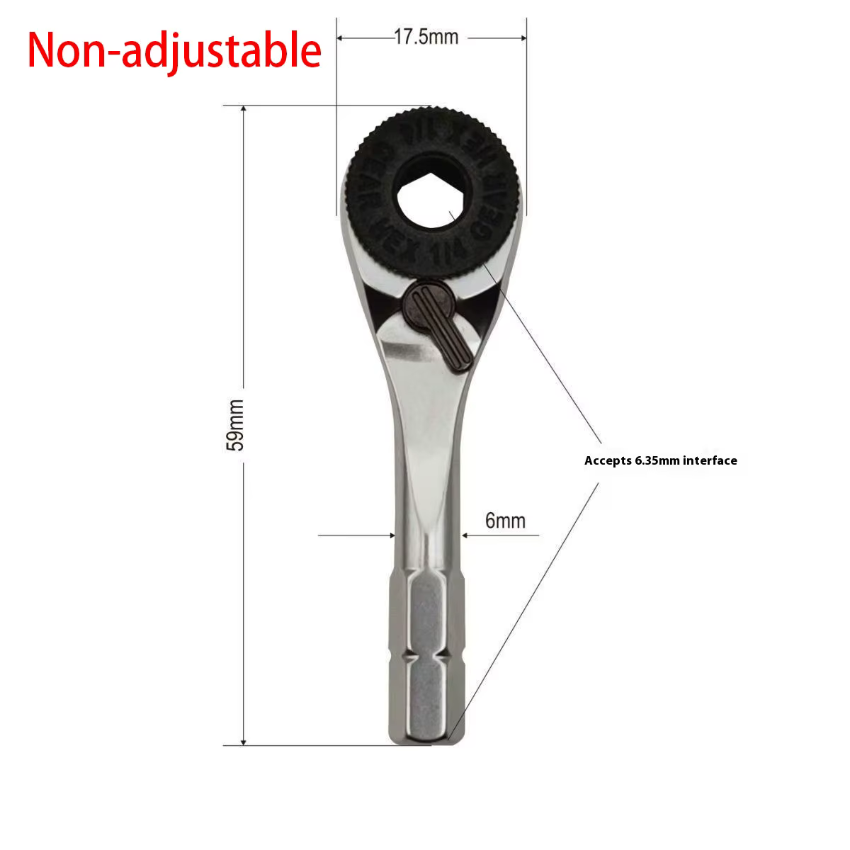 Clé dynamométrique à douille, outils manuels, tournevis de 6.35mm, clé à cliquet hexagonale en acier