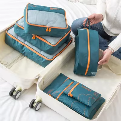 Ensemble de 7/6 pièces, organisateur de voyage, sacs de rangement, valise, organisateur de bagages p