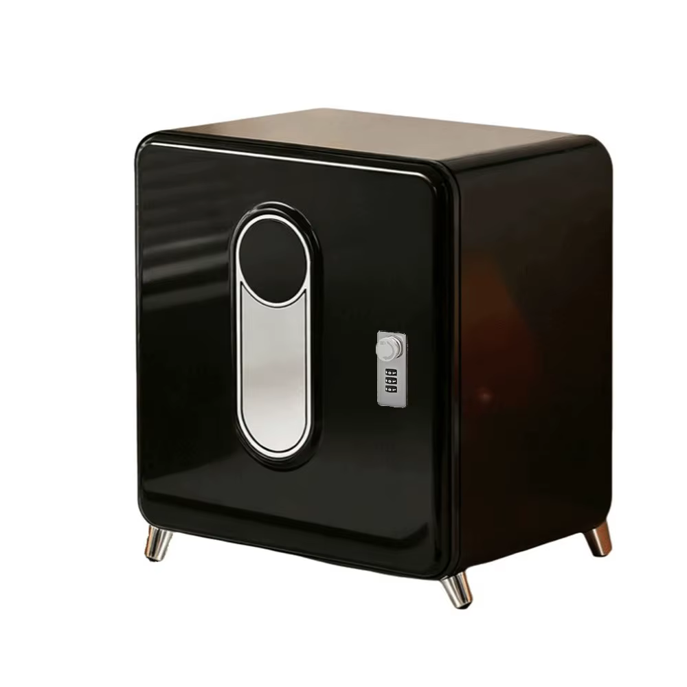 Boîte de rangement en plastique verrouillable, grande capacité, anti-poussière, avec serrure à combi