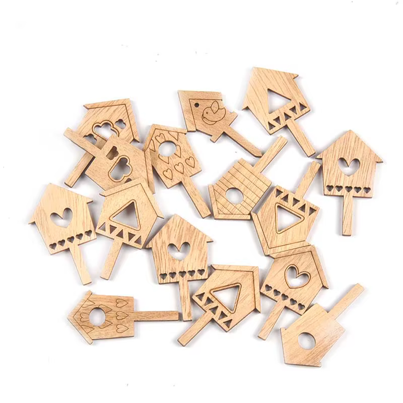 25 pièces 30x50mm planche de bois insérer mélange maison modèle bricolage bois artisanat pot de fleu