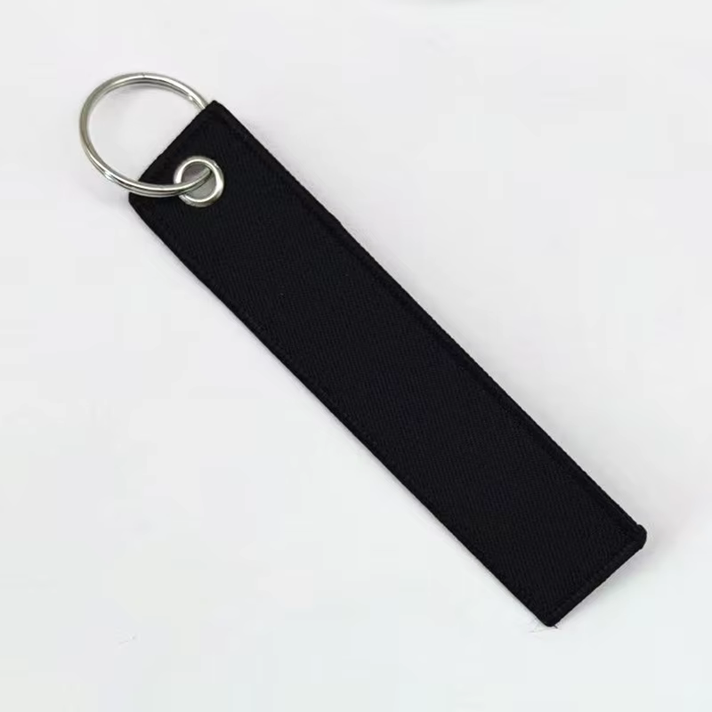 Porte-clés avec LOGO personnalisé, sangle en toile vierge, porte-clés brodé personnalisé, ruban popu