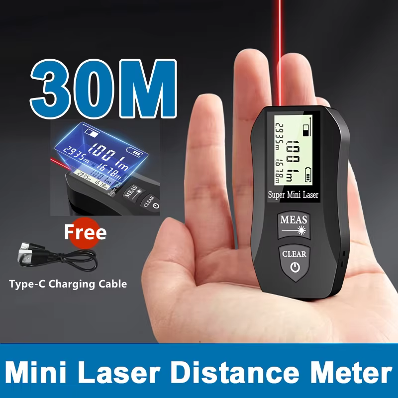 Mini télémètre Laser 30M, mesure continue, règle électronique, Instrument de mesure infrarouge porta