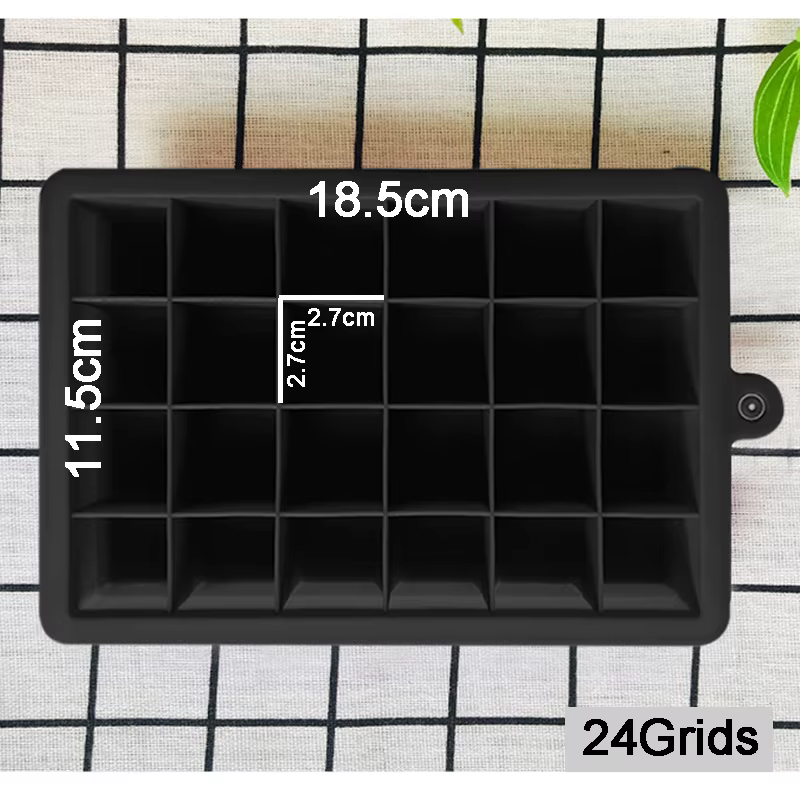 4/6/8/15 grille grand plateau à glace moule boîte grand Silicone de qualité alimentaire glaçon plate