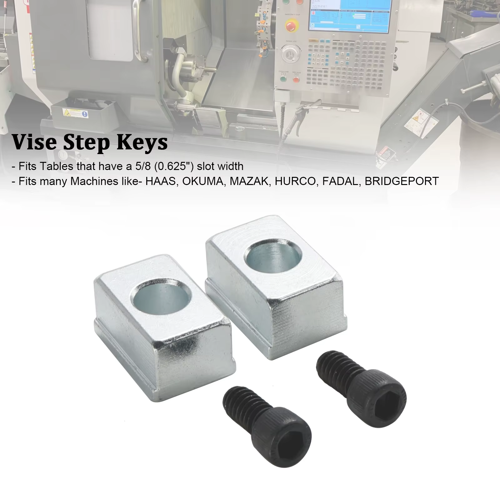 Étau de style Kurt Step prédire 4140, acier 11/16x5/8 pouces