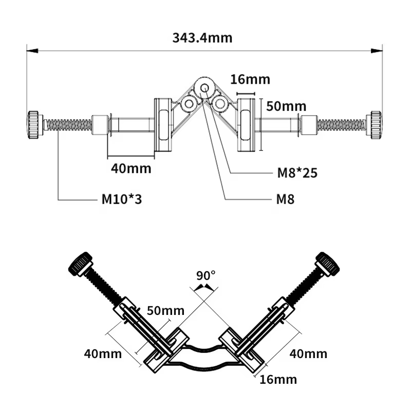 Support de pince à angle en acier inoxydable résistant, outil d'artefact multi-angle, travail de cal