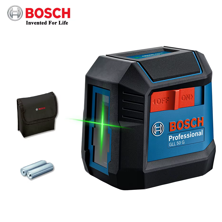 Bosch niveau Laser GLL 50 G vert 2 lignes niveau 15M auto-nivelant croix horizontale et verticale ou
