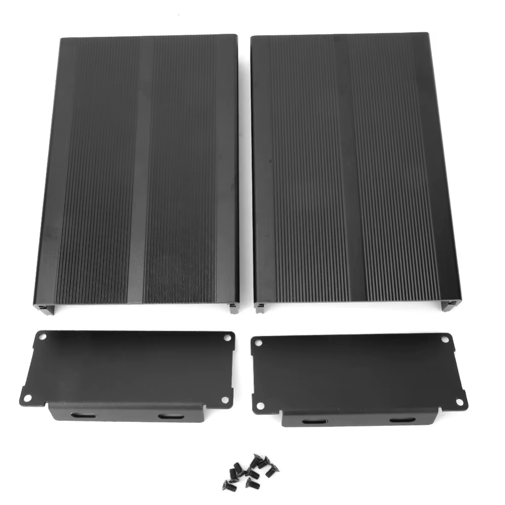 Boîte en aluminium 40x97x150mm, Type fendu, accessoires de projet d'instruments noirs, boîtier de re