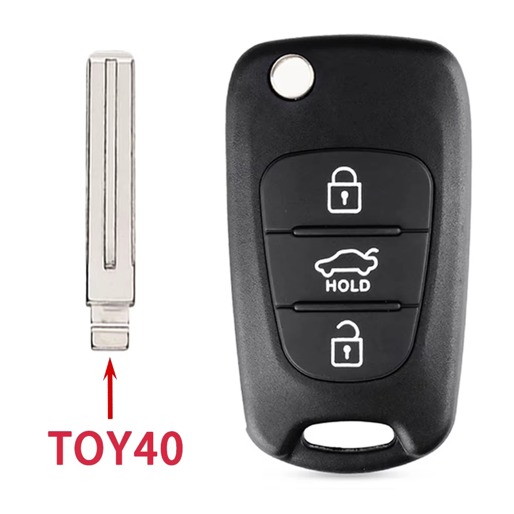 Coque de clé télécommande de voiture à 3 boutons, pour Hyundai I20 I30 IX35 I35 pour Kia K2 K5 Rio 3