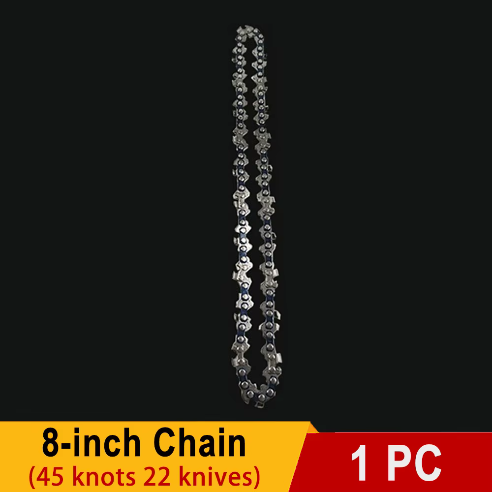 Chaîne de scie Mini 8 pouces 1/4 chaîne de tronçonneuse 45 noeuds 22 couteaux scie électrique Portab