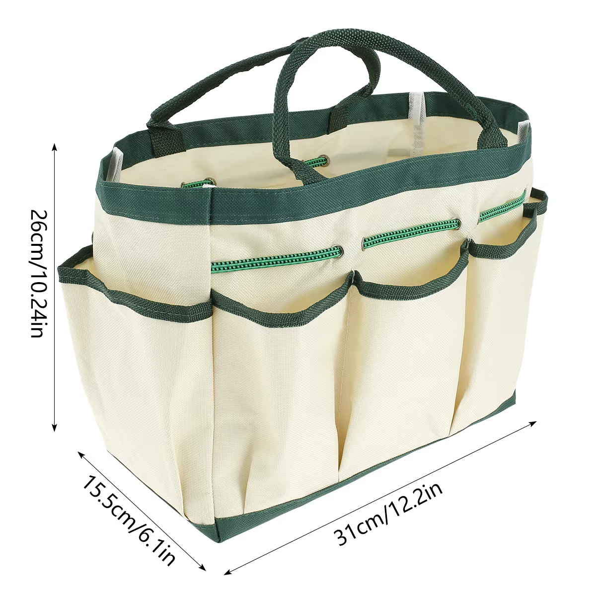 Sac de rangement d'outils de jardin, sac de rangement d'outils de grande capacité en tissu Oxford 60
