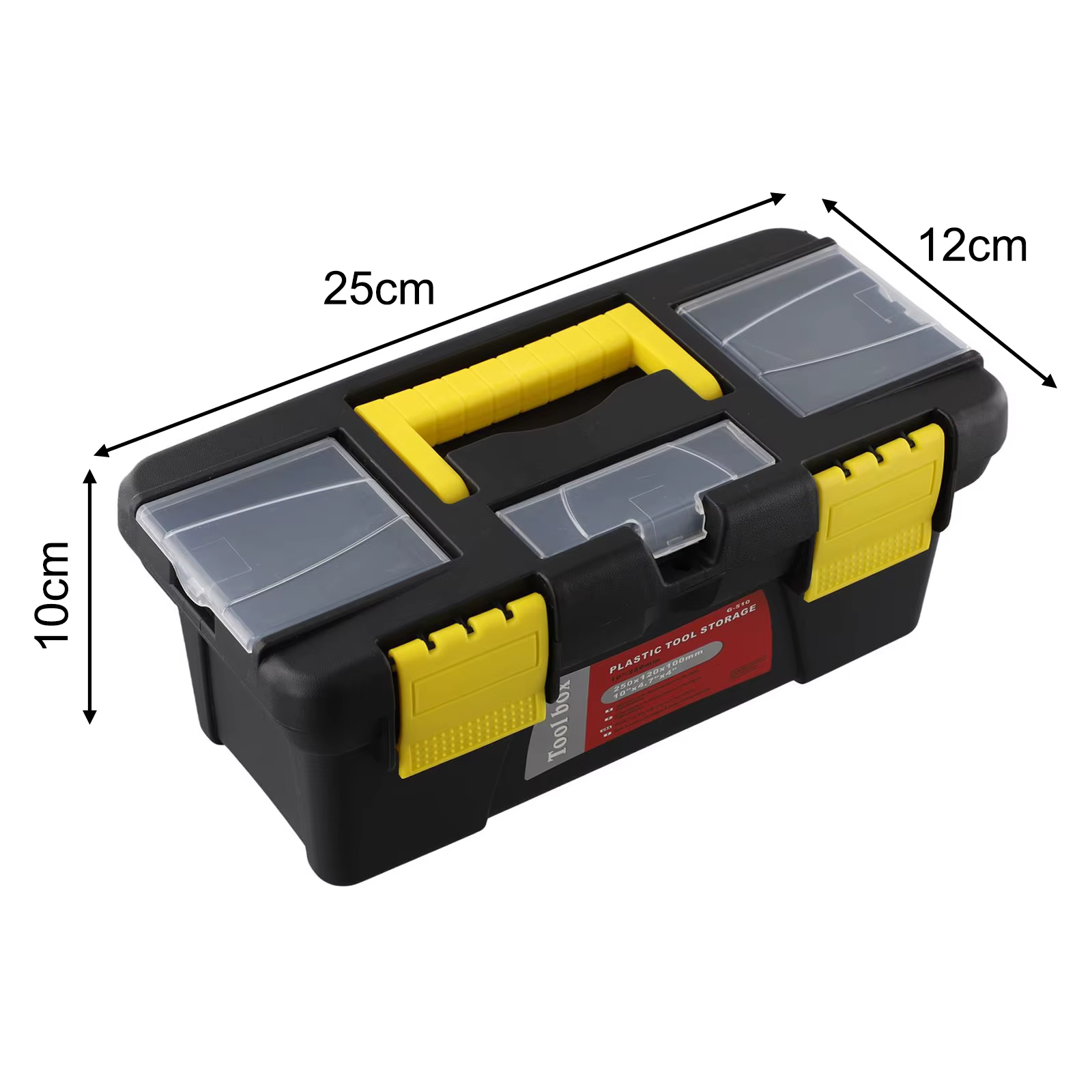 Boîte à outils domestique de 10 pouces, matériel multifonction en plastique, organisateur d'outils, 