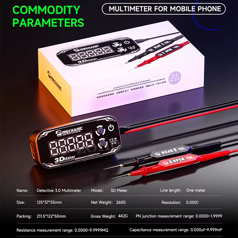 Multimètre mécanique V3.0, testeur de tension à stylo visuel, compteur de résistance interne, affich