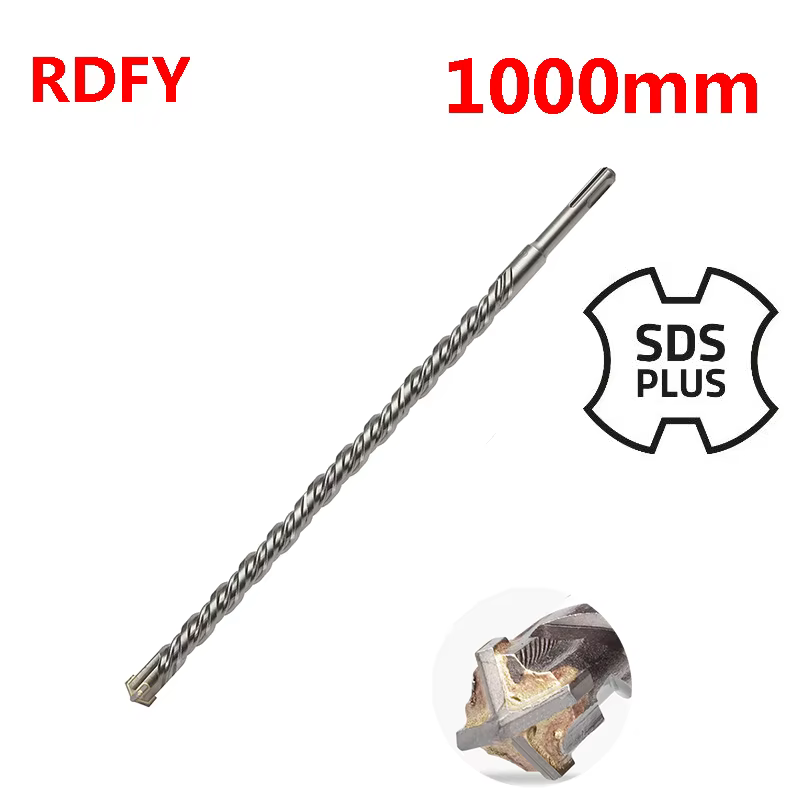 1000mm 1 pièces SDS PLUS embout Extra long embout d'extension embout cruciforme marteau rotatif. Bét