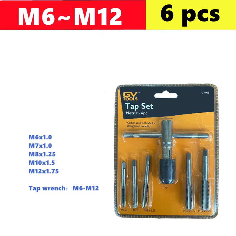 Jeu de tarauds et filières 6/8/32/40 pièces M3-M12, ensemble d'outils manuels pour le taraudage inte