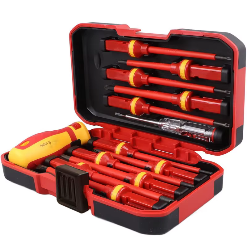 Kit d'outils de réparation pour électricien, 13 pièces, jeu de tournevis isolés modifiables 1000V av