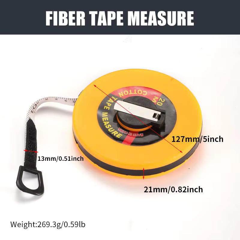Outils de mesure/20/30/50/100 mètres règle de mesure ruban à mesurer Long ruban à mesurer en fibre d