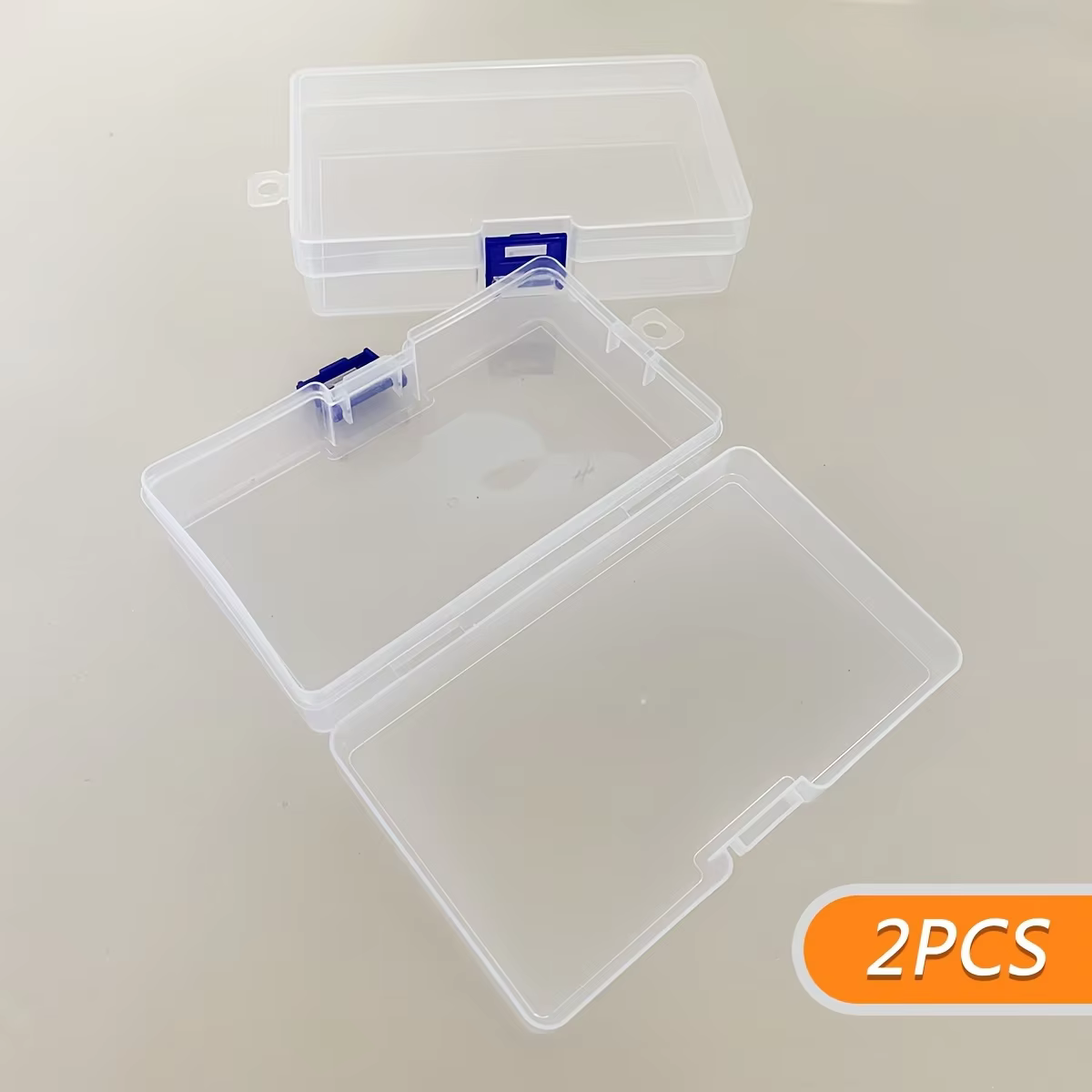 Boîte de rangement rectangulaire transparente verrouillable en plastique, boîte de pièces d'emballag