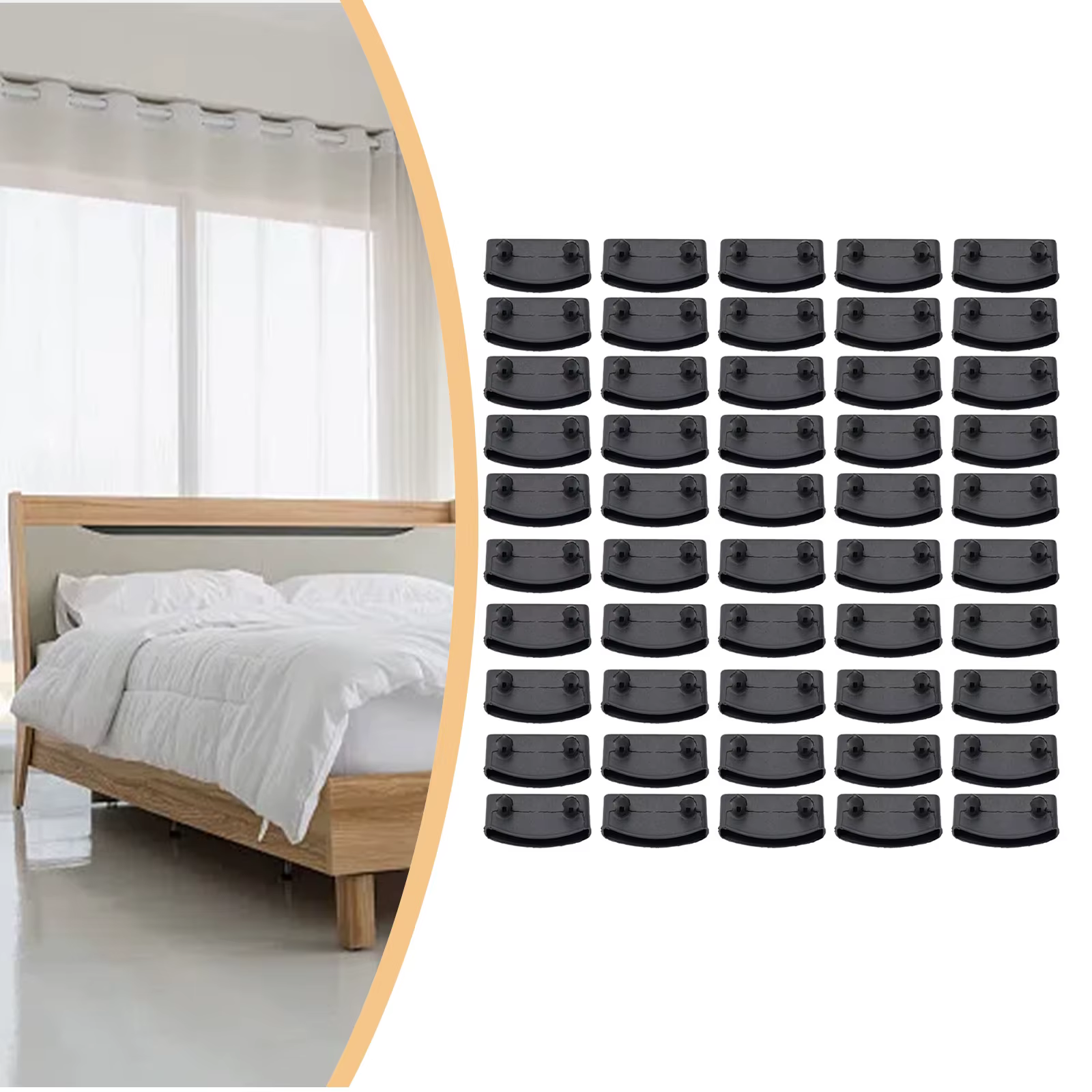 Remplacer vos supports à lattes de lit cassés par 50 connecteurs en plastique robustes, faciles à in